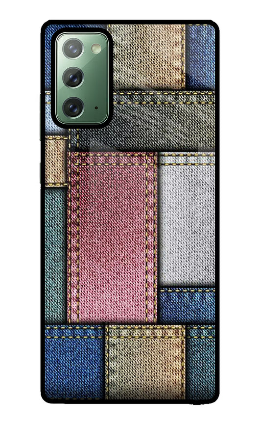 Multicolor Jeans Samsung Note 20 Glass Case