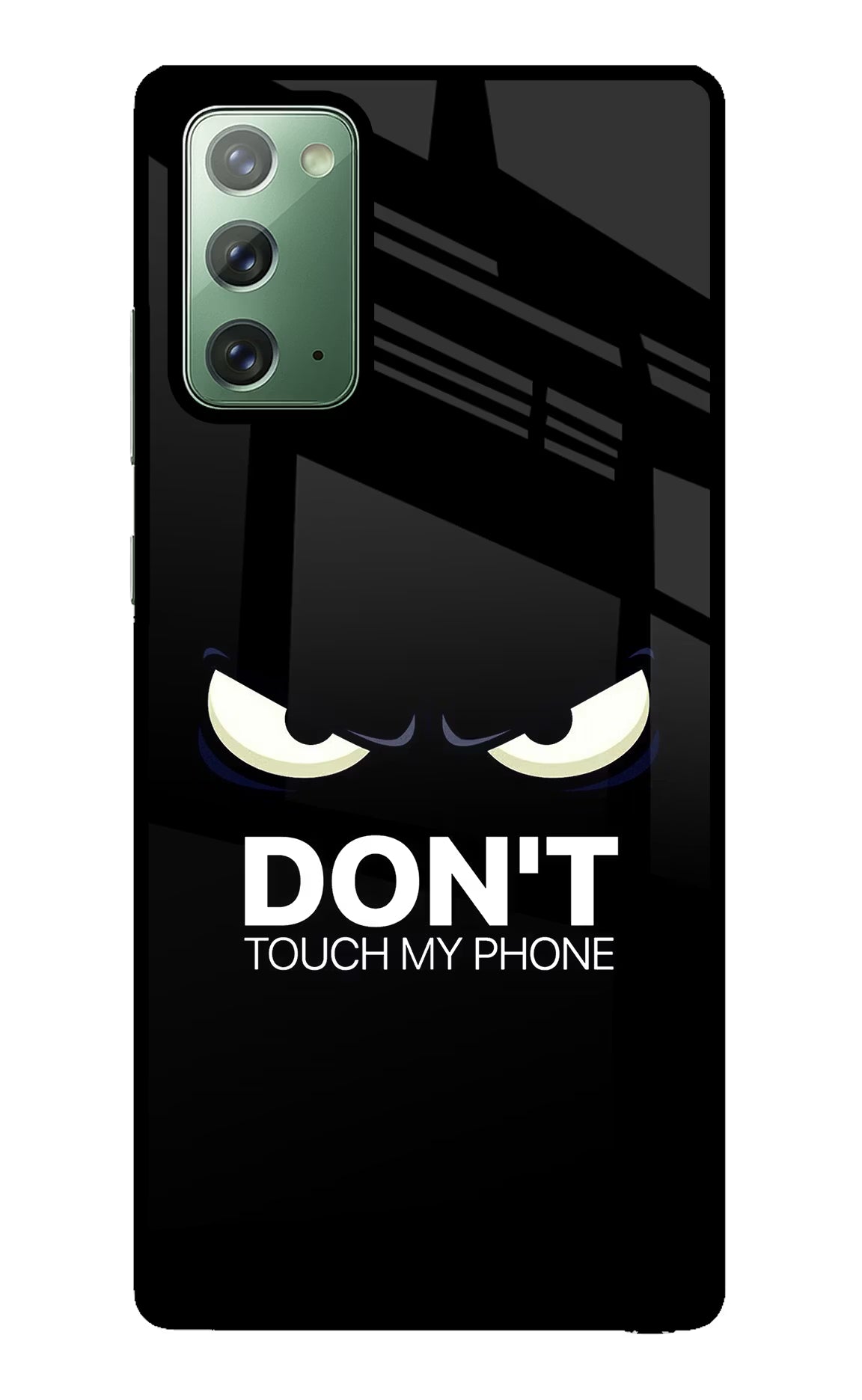 Don'T Touch My Phone Samsung Note 20 Glass Case Back Cover by Casekaro