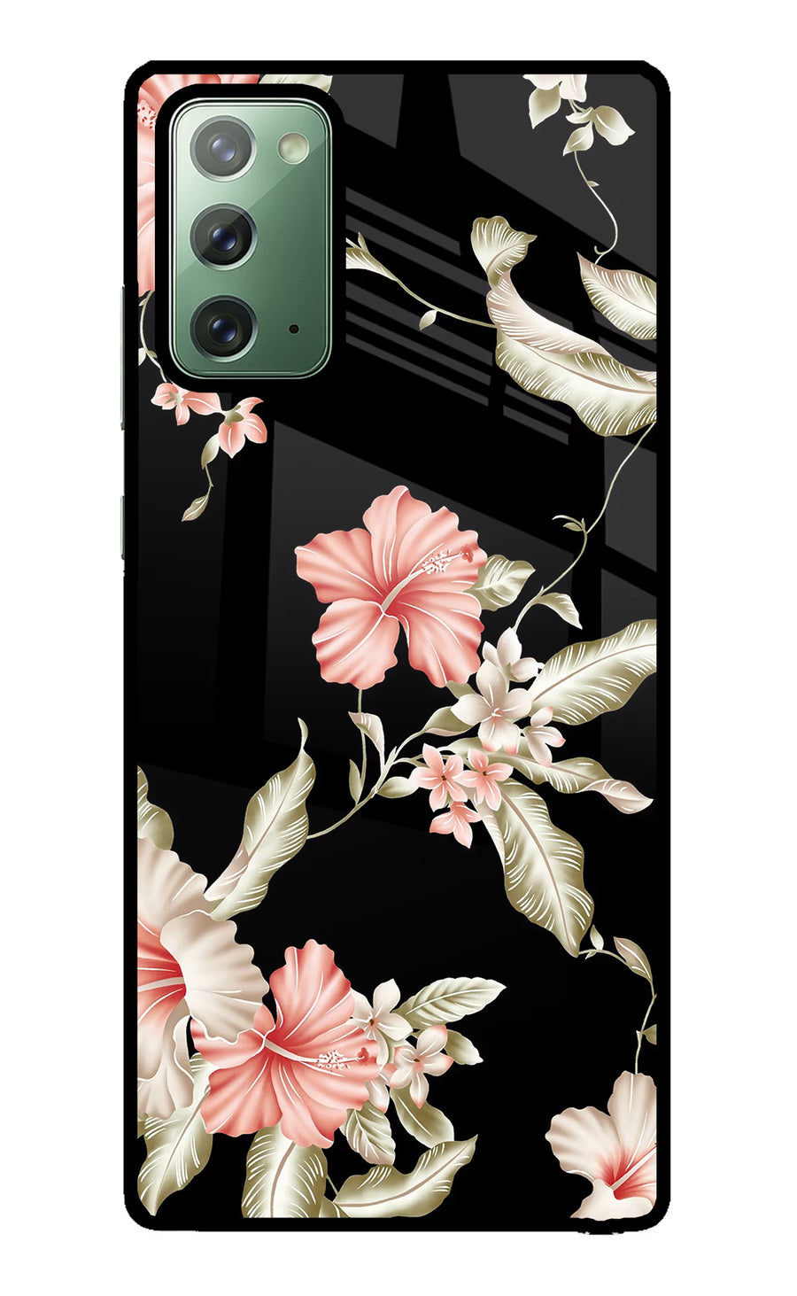 Flowers Samsung Note 20 Back Cover, Glass case