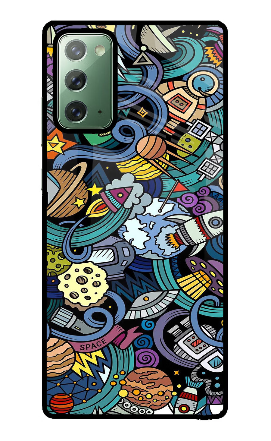 Space Abstract Samsung Note 20 Back Cover, Glass case