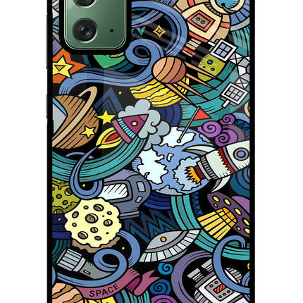 Space Abstract Samsung Note 20 Glass Case