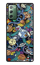 Space Abstract Samsung Note 20 Glass Case