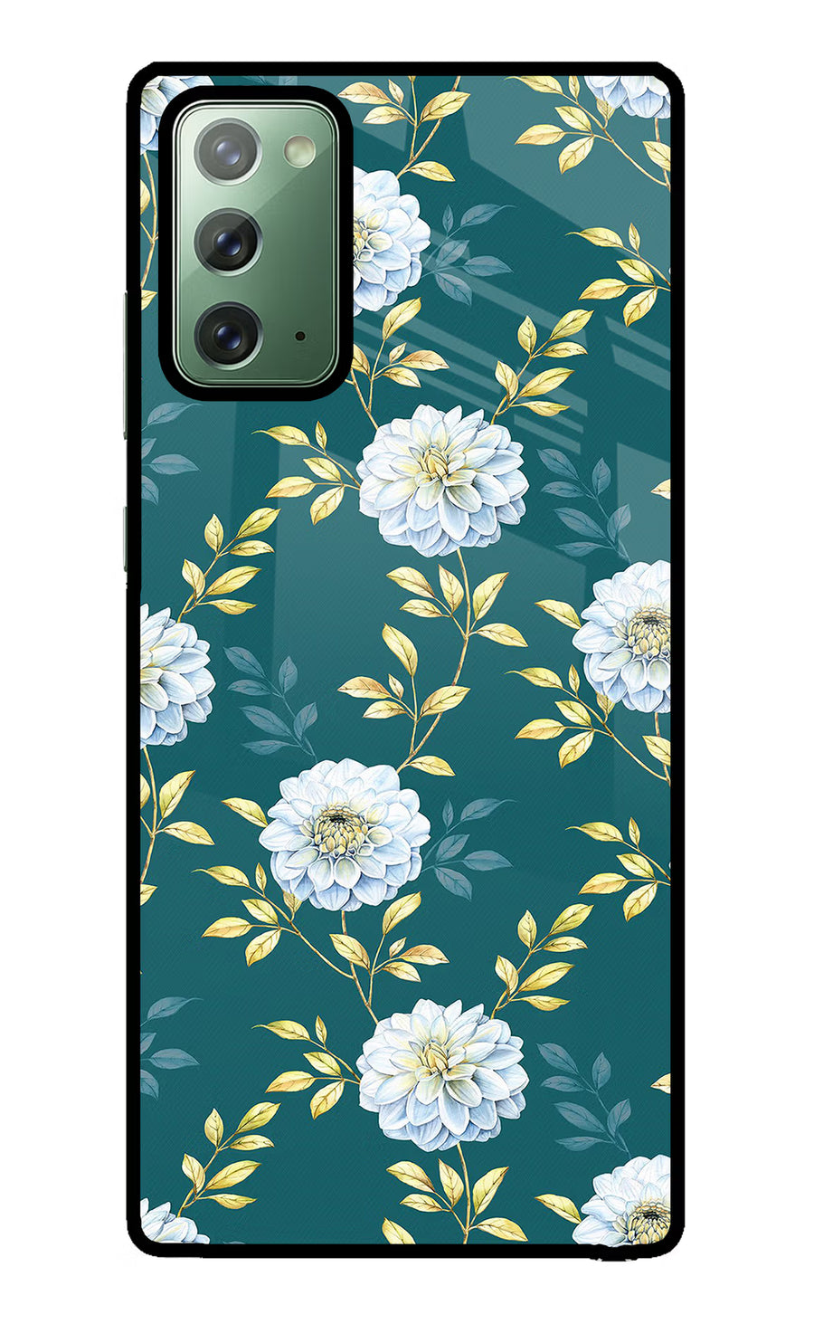 Flowers Samsung Note 20 Back Cover, Glass case