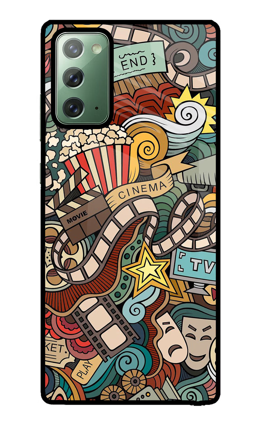 Cinema Abstract Samsung Note 20 Back Cover, Glass case