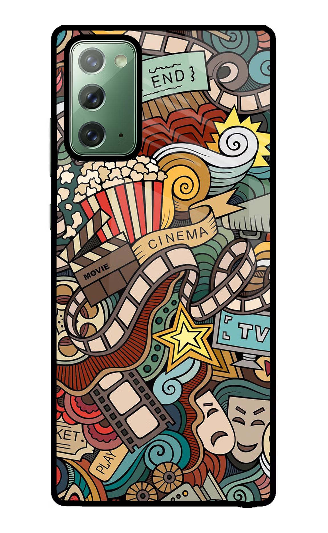 Cinema Abstract Samsung Note 20 Glass Case