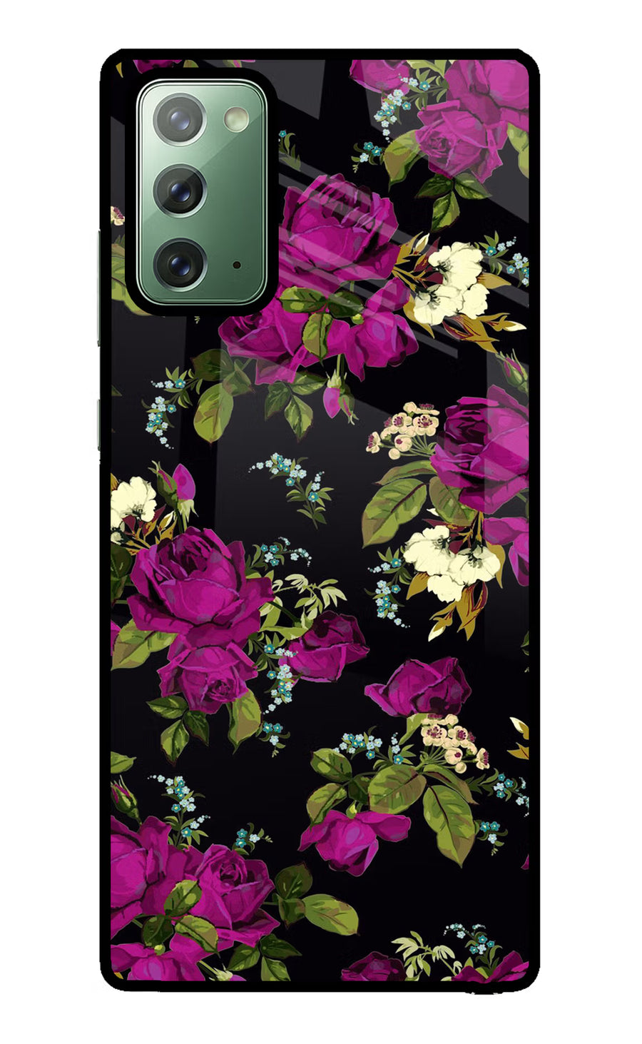Flowers Samsung Note 20 Back Cover, Glass case