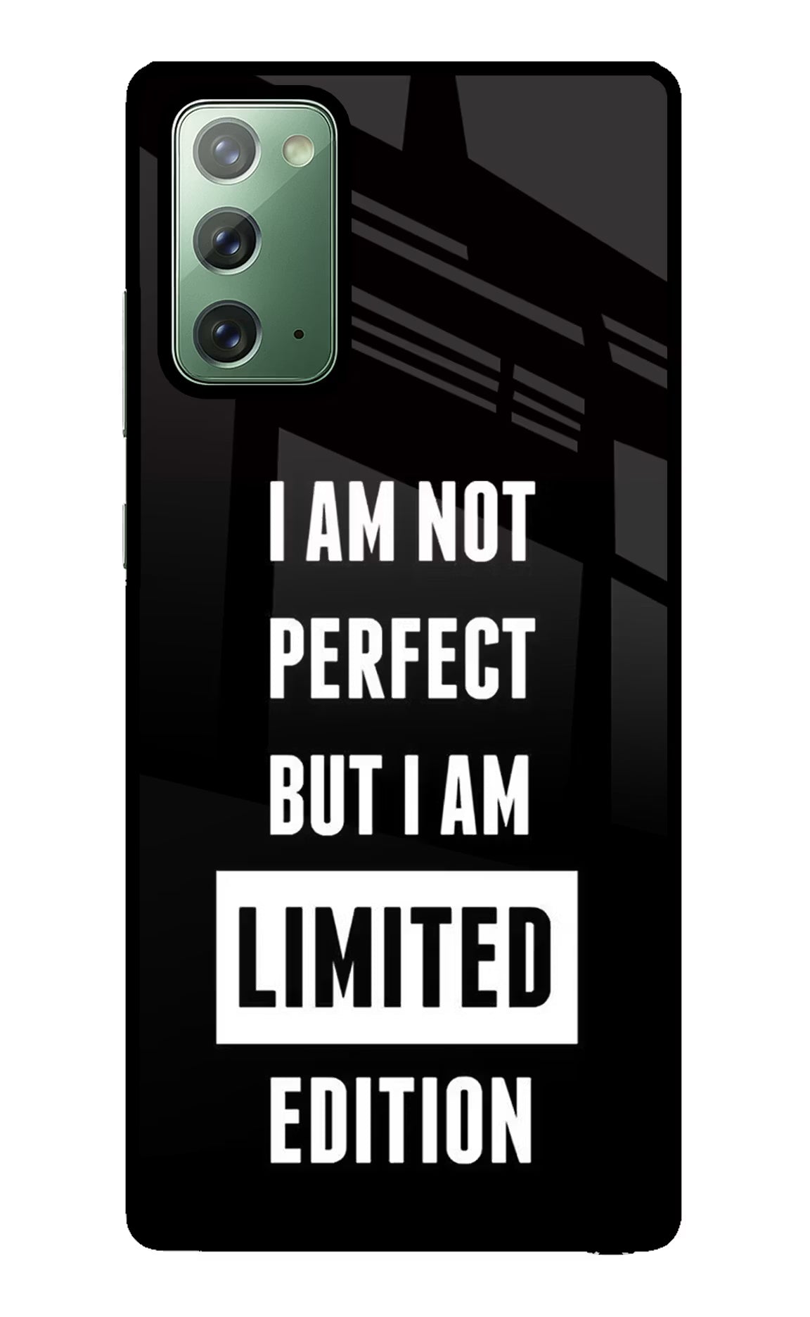 I Am Not Perfect But I Am Limited Edition Samsung Note 20 Glass Case