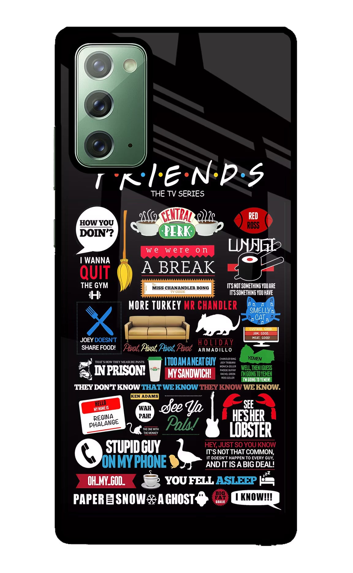 FRIENDS Samsung Note 20 Glass Case Back Cover by Casekaro