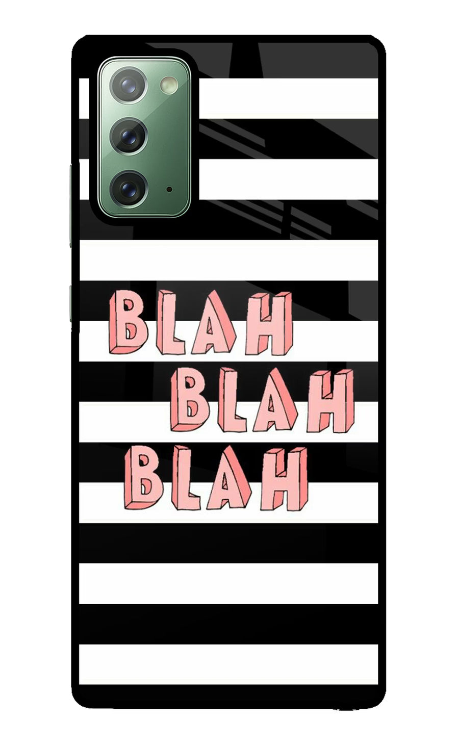 Blah Blah Blah Samsung Note 20 Back Cover, Glass case