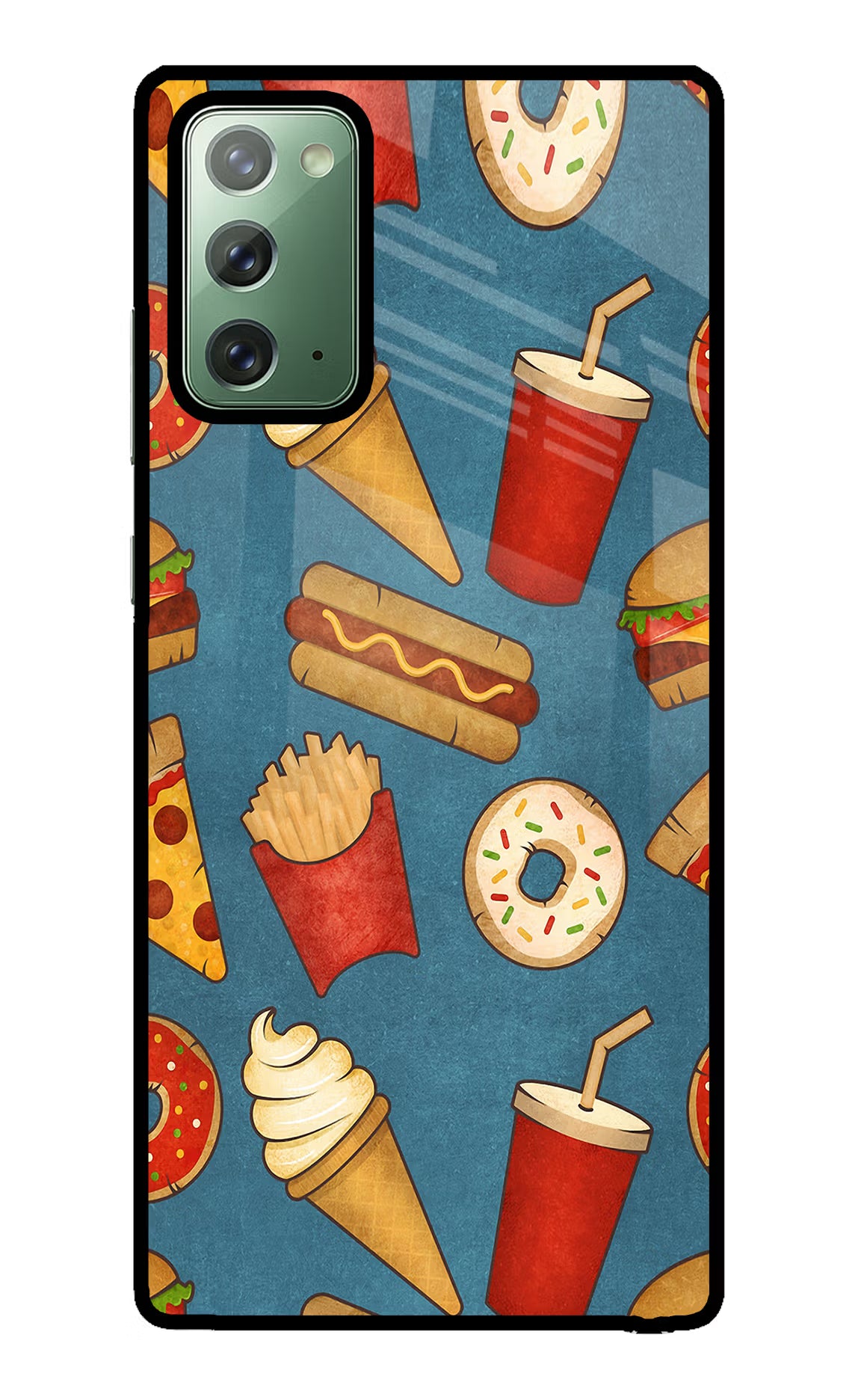Foodie Samsung Note 20 Glass Case Back Cover by Casekaro