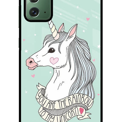 Unicorn Wallpaper Samsung Note 20 Glass Case Back Cover by Casekaro