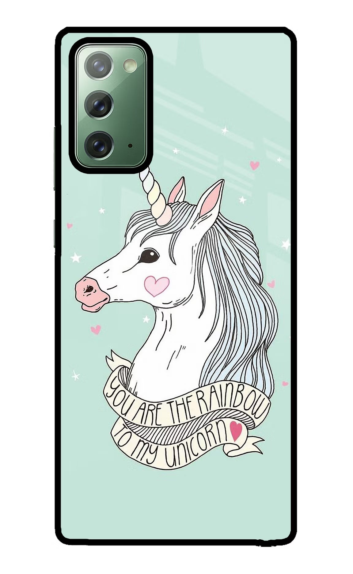 Unicorn Wallpaper Samsung Note 20 Glass Case Back Cover by Casekaro