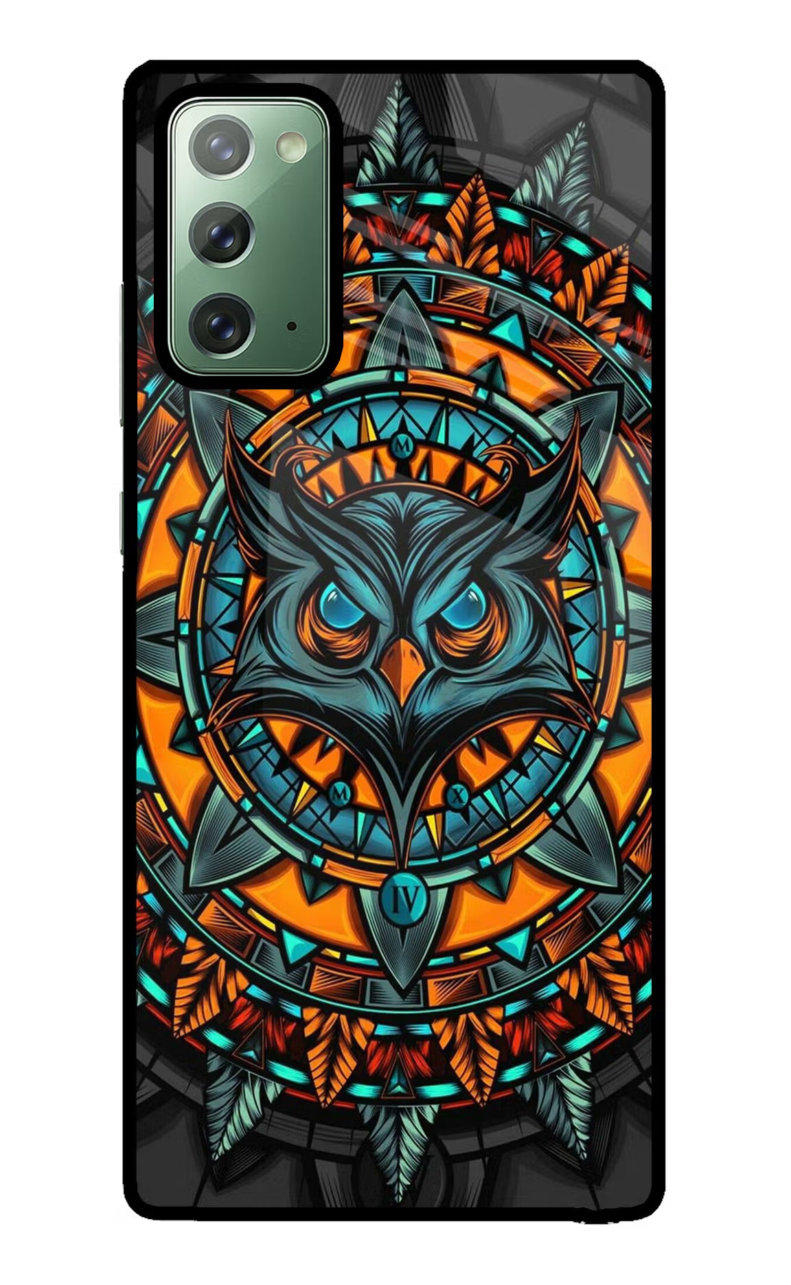 Angry Owl Art Samsung Note 20 Glass Case