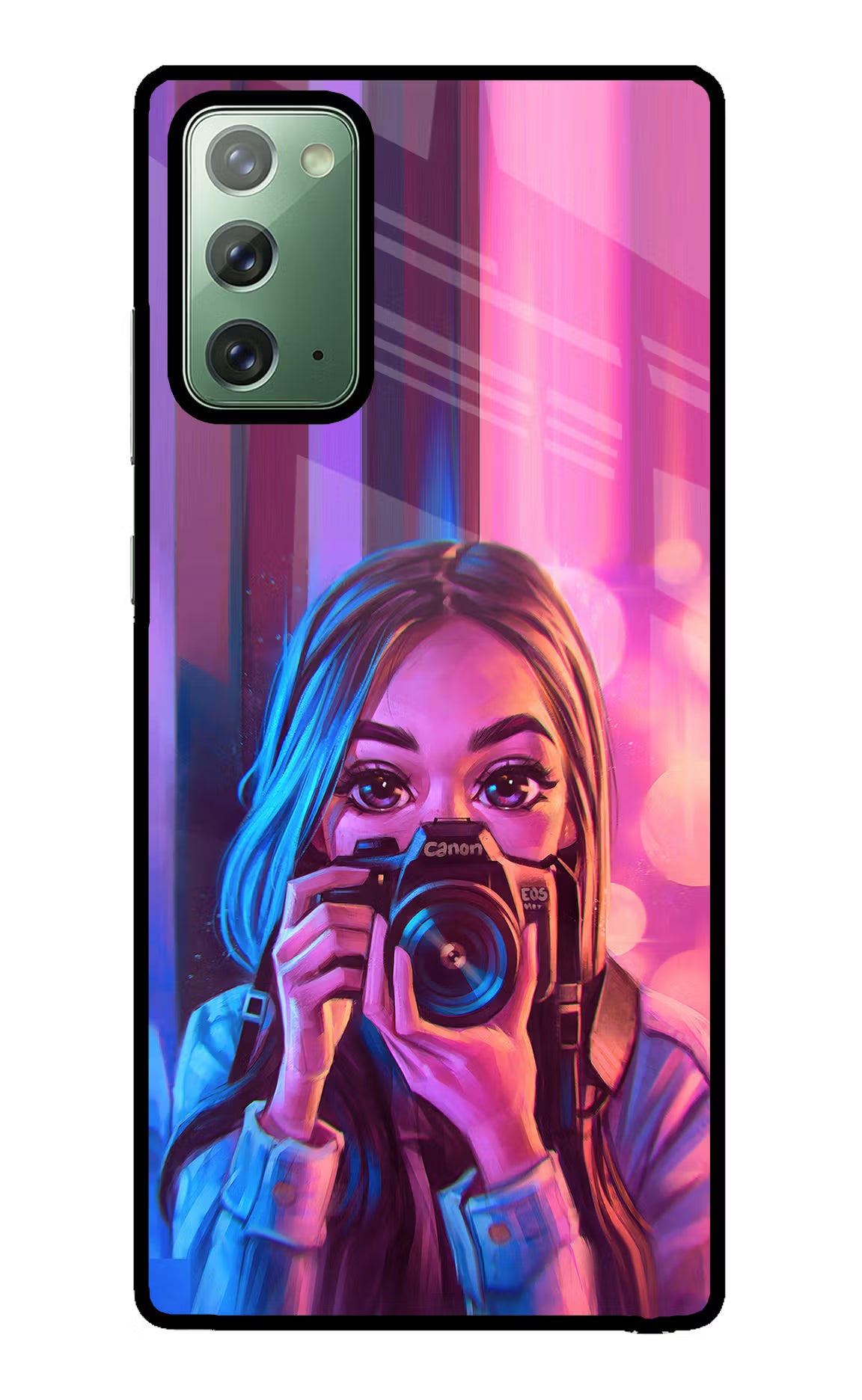 Girl Photographer Samsung Note 20 Glass Case Back Cover by Casekaro