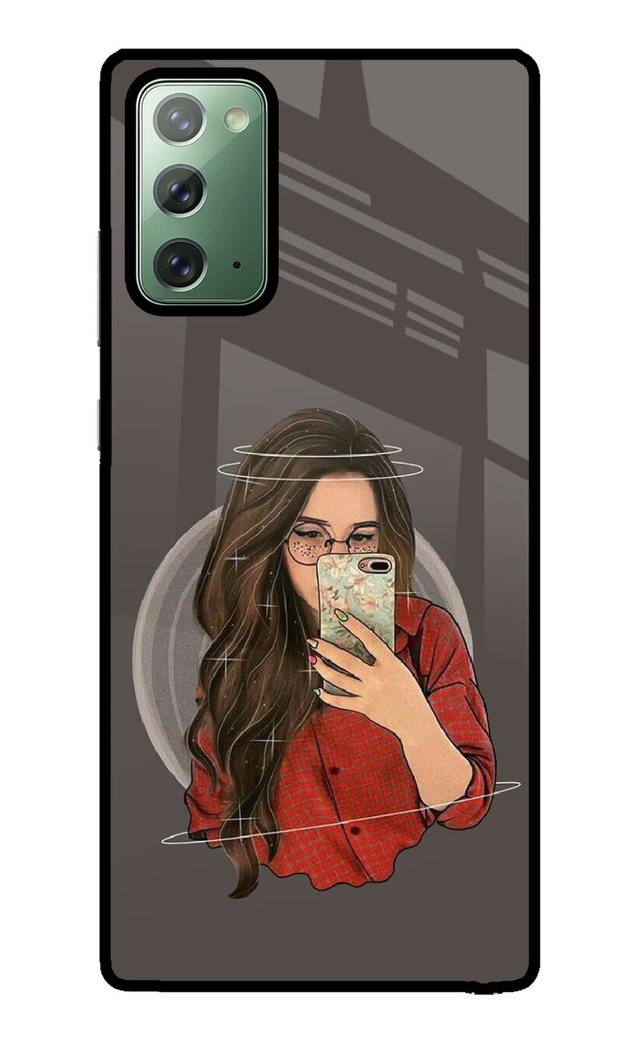 Selfie Queen Samsung Note 20 Back Cover, Glass case