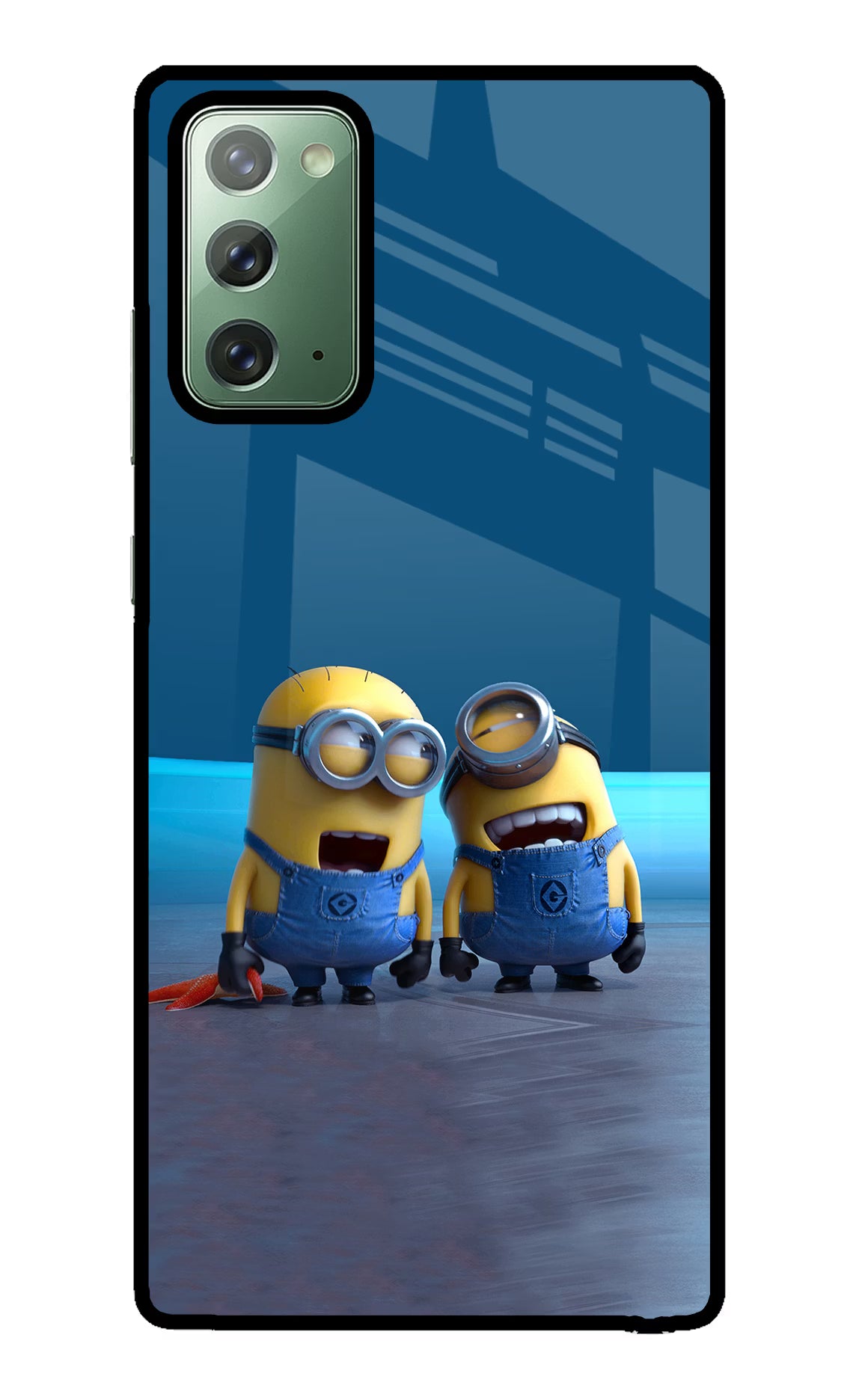 Minion Laughing Samsung Note 20 Glass Case Back Cover by Casekaro