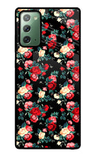Rose Pattern Samsung Note 20 Glass Case Back Cover by Casekaro