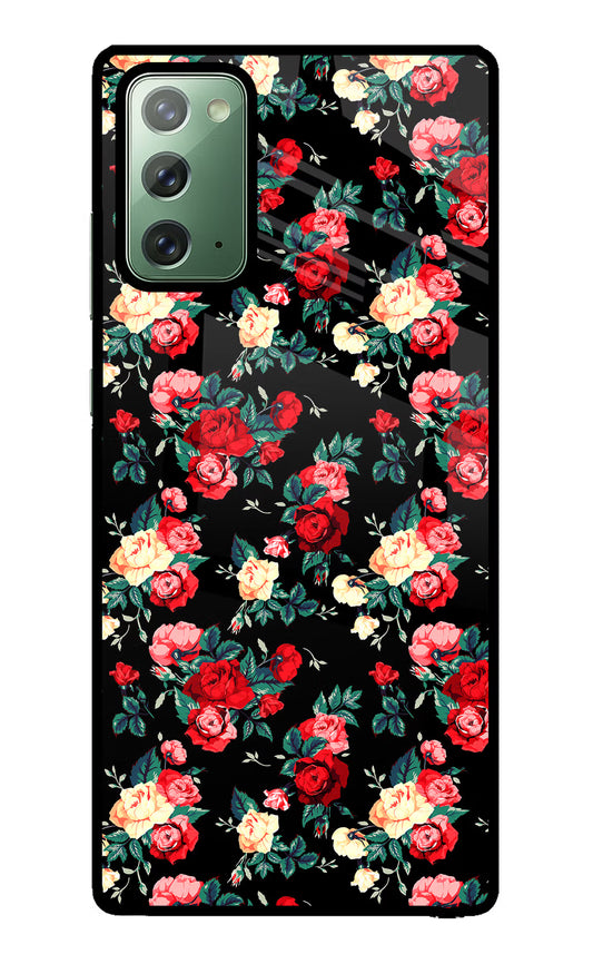 Rose Pattern Samsung Note 20 Glass Case