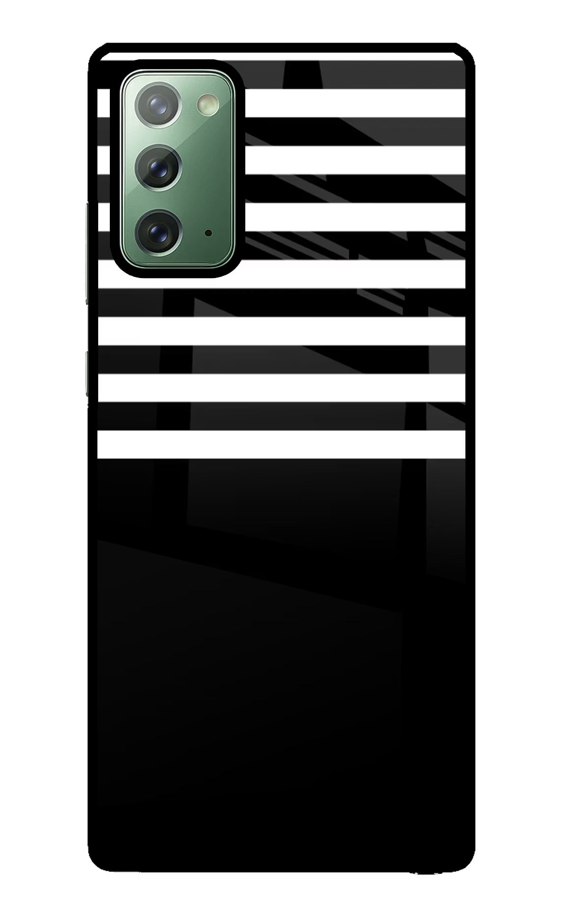 Black and White Print Samsung Note 20 Glass Case