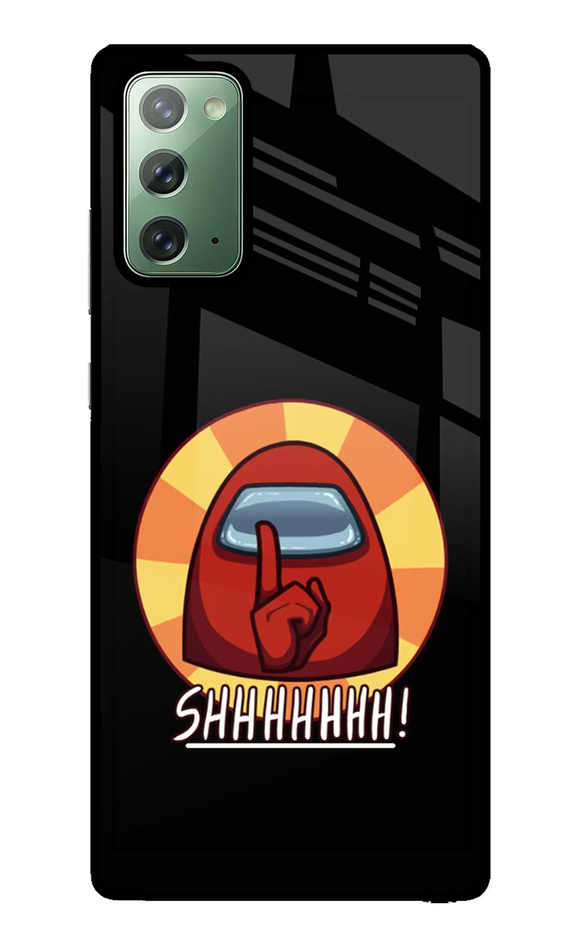 Among Us Shhh! Samsung Note 20 Glass Case Back Cover by Casekaro