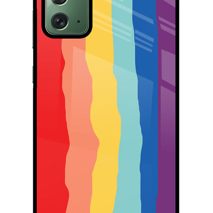 Rainbow Samsung Note 20 Glass Case Back Cover by Casekaro