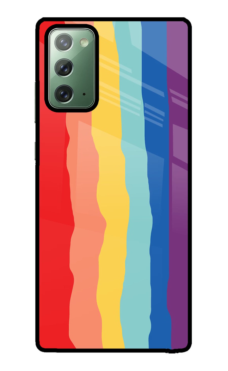Rainbow Samsung Note 20 Back Cover, Glass case