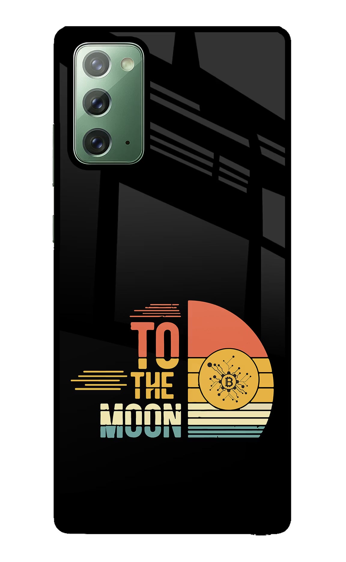 To the Moon Samsung Note 20 Glass Case Back Cover by Casekaro