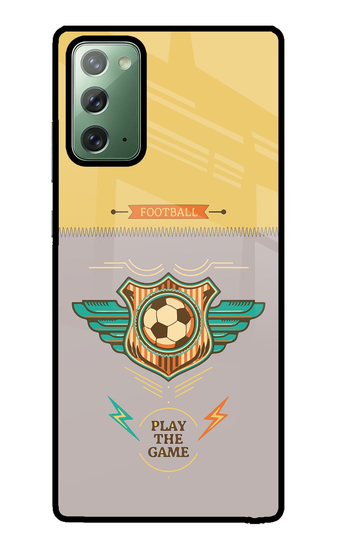 Football Samsung Note 20 Glass Case Back Cover by Casekaro