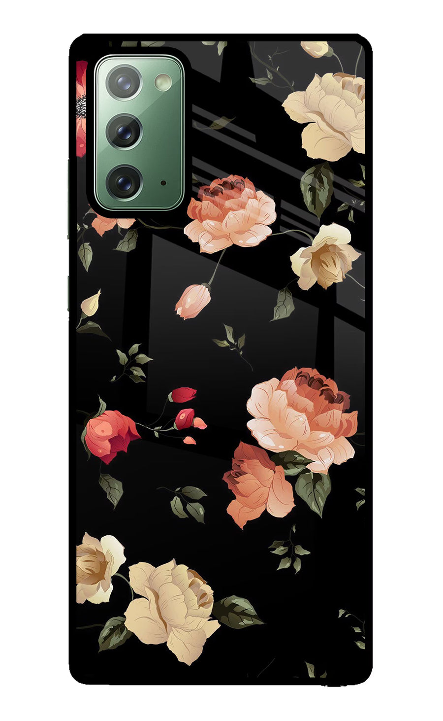 Flowers Samsung Note 20 Back Cover, Glass case