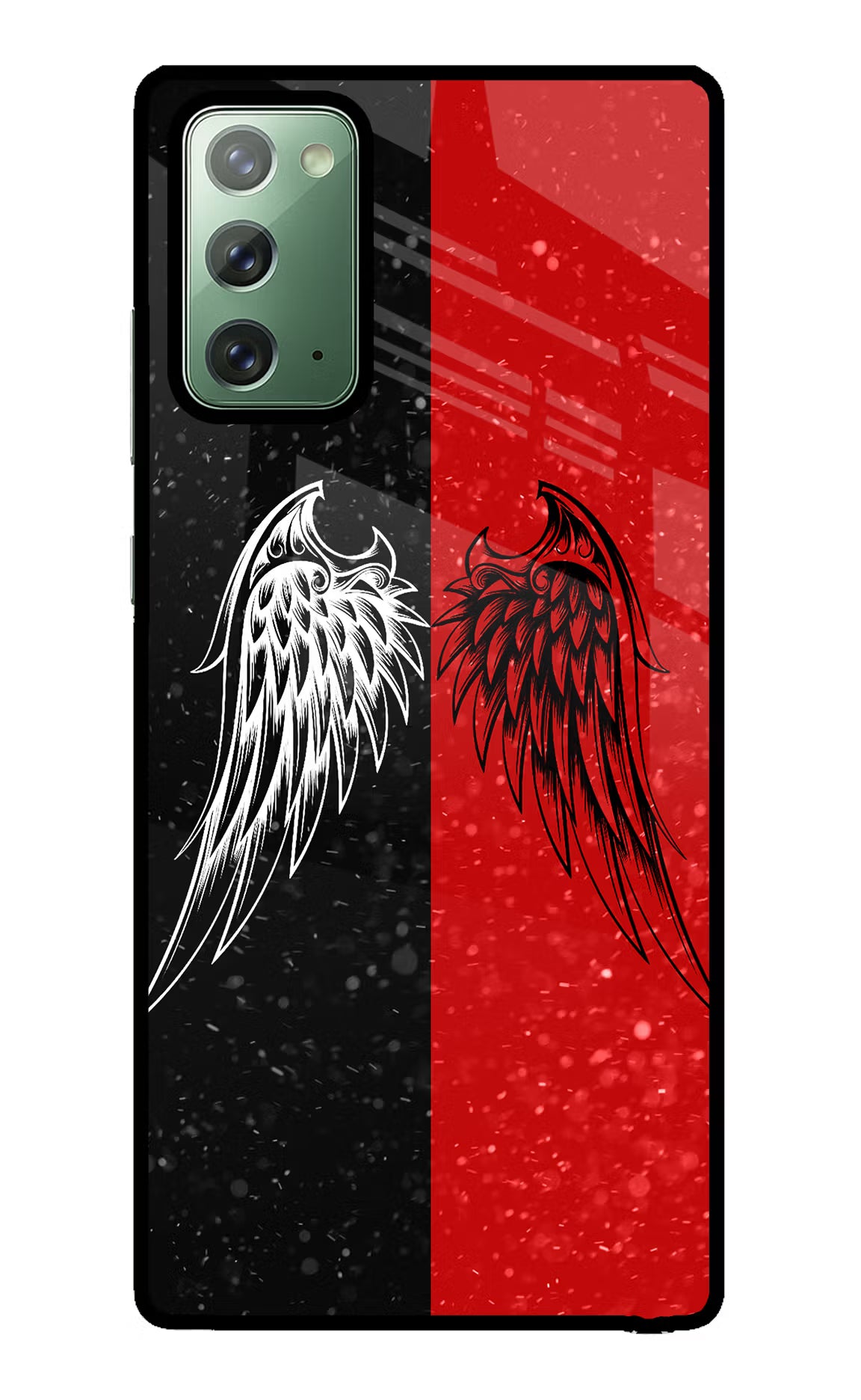 Wings Samsung Note 20 Glass Case Back Cover by Casekaro