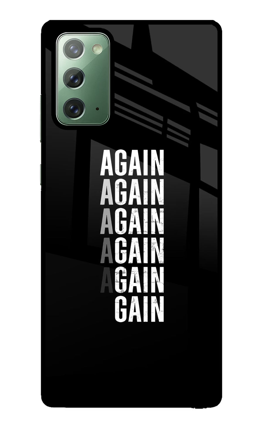 Again Again Gain Samsung Note 20 Back Cover, Glass case