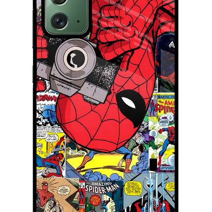 Spider Man Samsung Note 20 Glass Case Back Cover by Casekaro