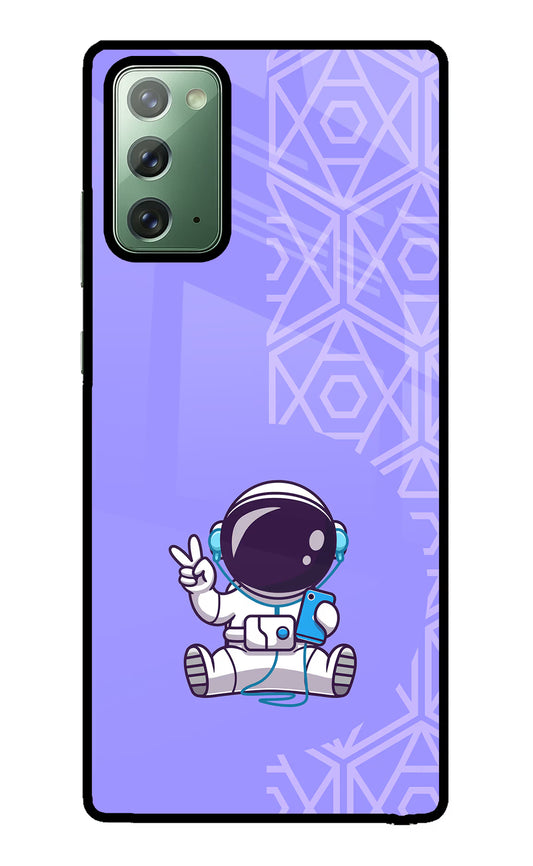 Cute Astronaut Chilling Samsung Note 20 Glass Case