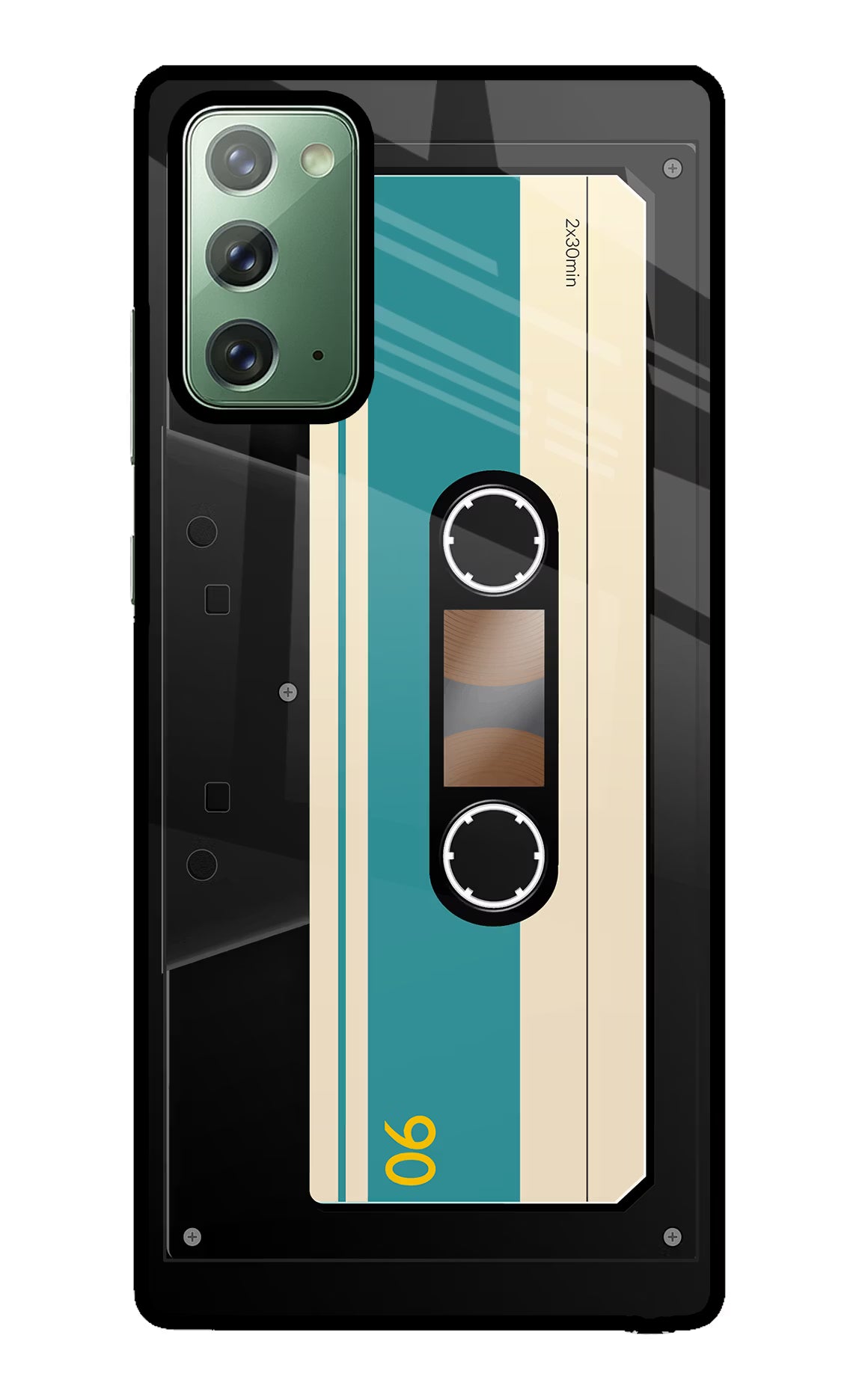 Cassette Samsung Note 20 Glass Case Back Cover by Casekaro