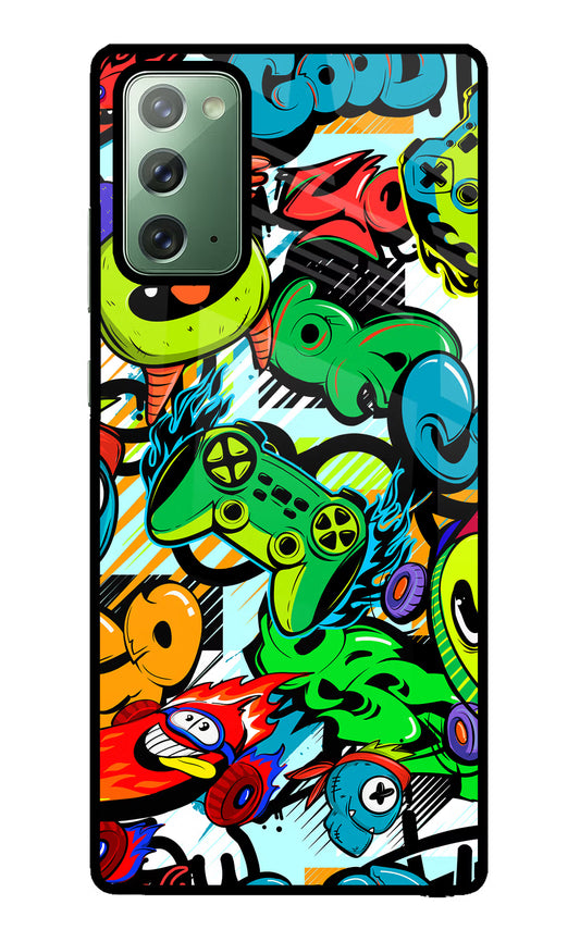 Game Doodle Samsung Note 20 Glass Case