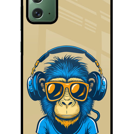Monkey Headphone Samsung Note 20 Glass Case