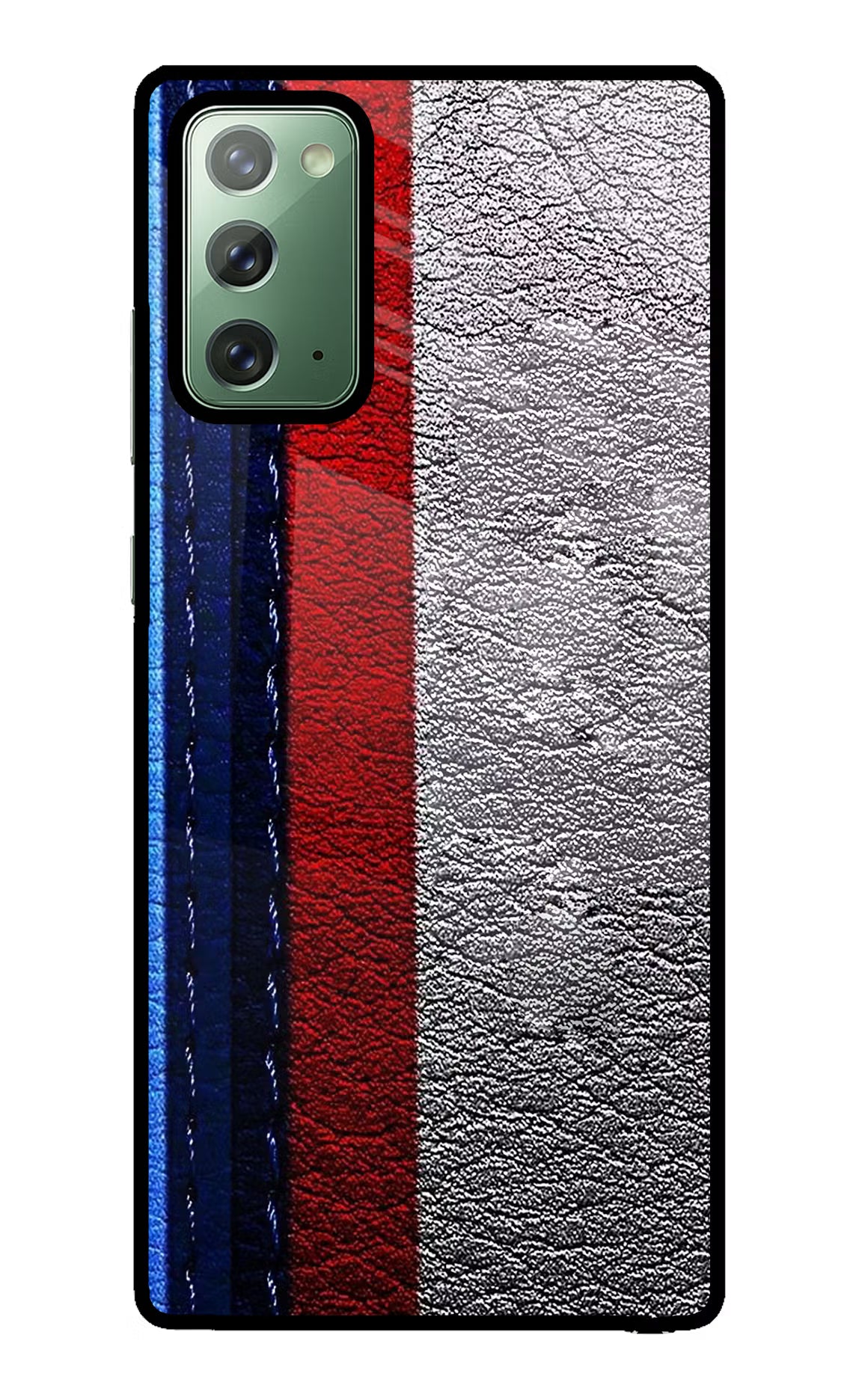 BMW Stripes Samsung Note 20 Glass Case Back Cover by Casekaro