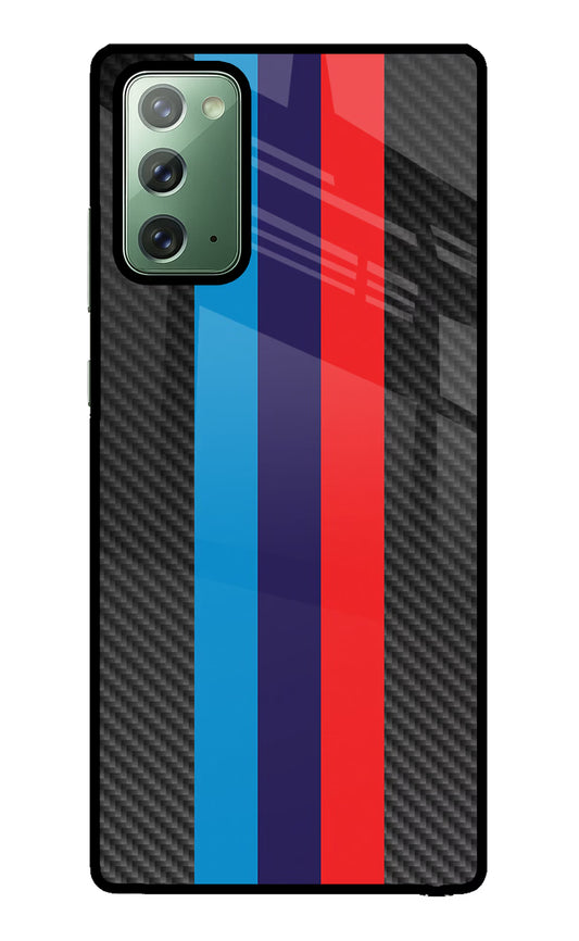 BMW Stripes Pattern Samsung Note 20 Glass Case