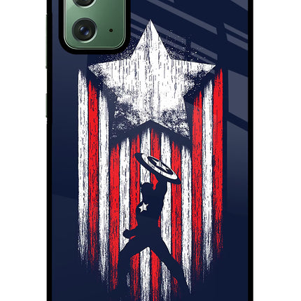Captain America Marvel Art Samsung Note 20 Glass Case