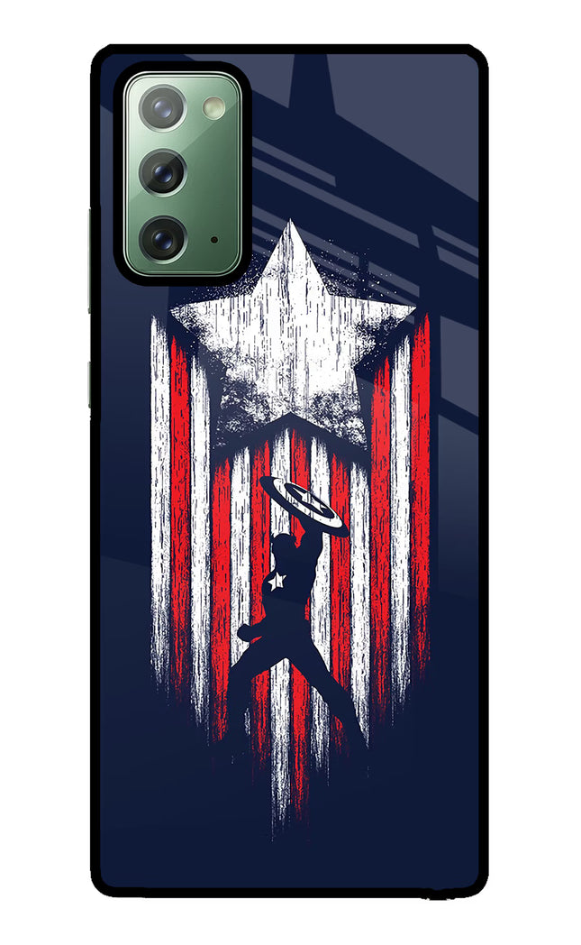 Captain America Marvel Art Samsung Note 20 Glass Case