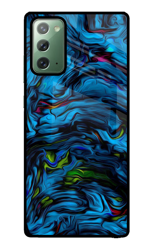 Dark Blue Abstract Samsung Note 20 Glass Case
