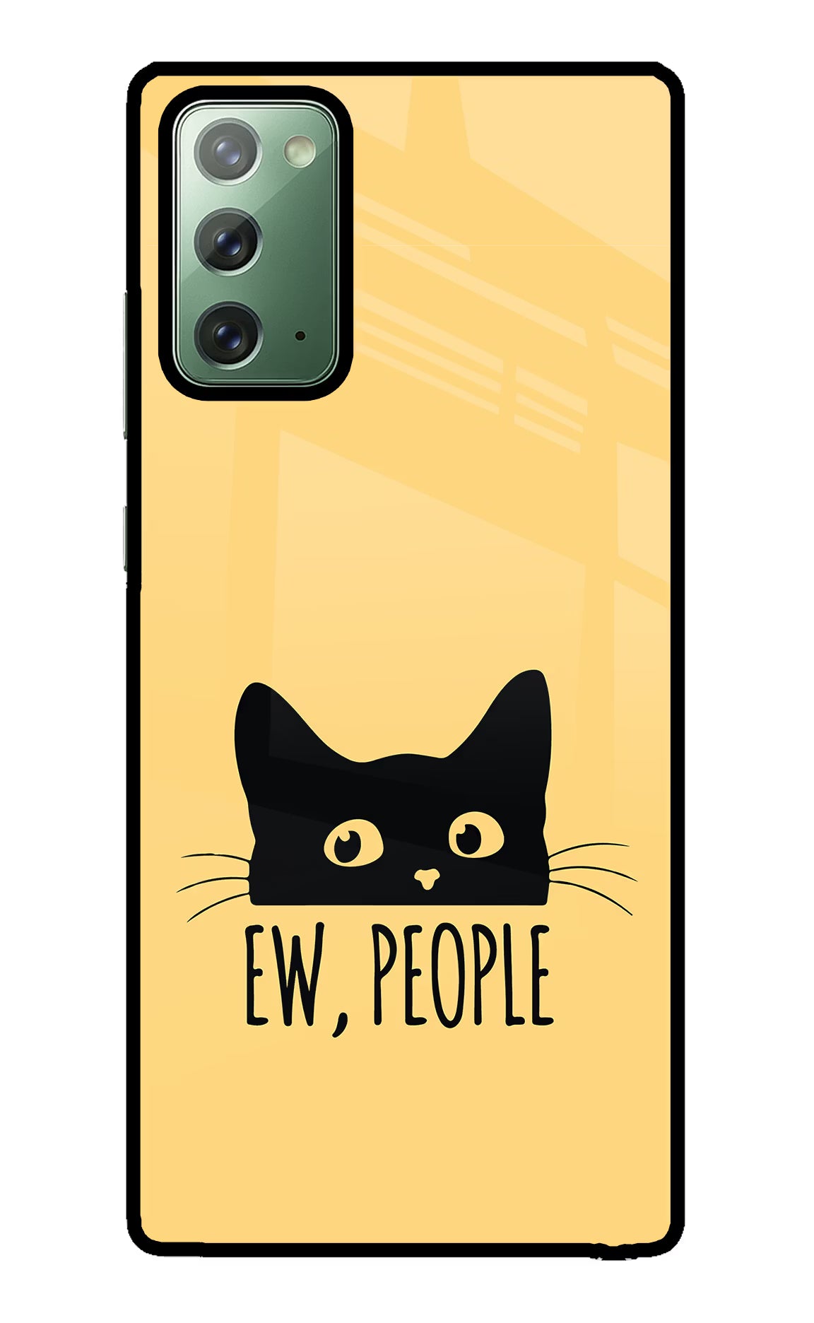 Ew People Catitude Samsung Note 20 Glass Case Back Cover by Casekaro