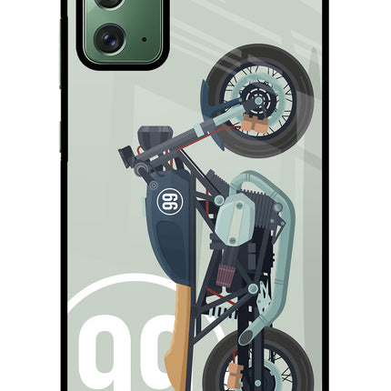 Classic Cafe Racer 99 Samsung Note 20 Glass Case Back Cover by Casekaro