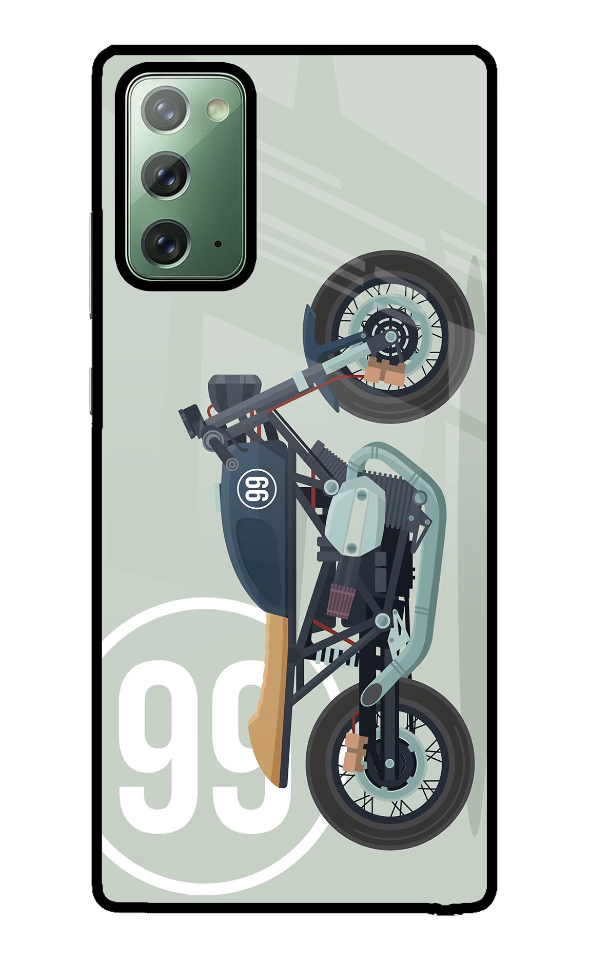 Classic Cafe Racer 99 Samsung Note 20 Glass Case