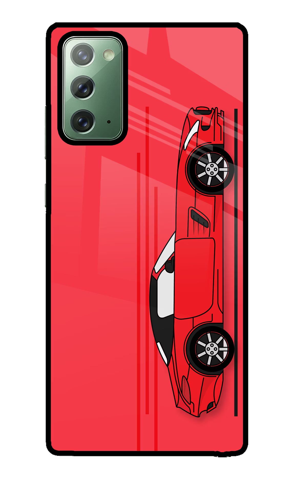 Red Velocity Samsung Note 20 Glass Case