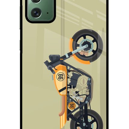 Vertical Speedster Samsung Note 20 Glass Case Back Cover by Casekaro