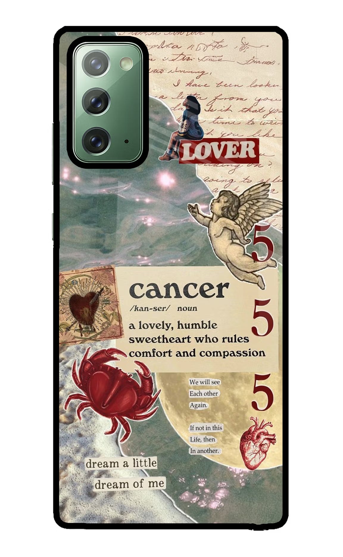 Cancer Zodiac Samsung Note 20 Glass Case