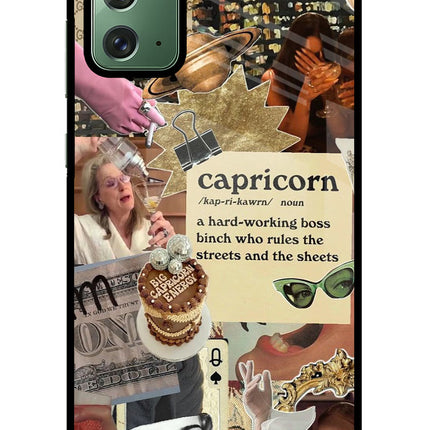 Capricorn Zodiac Samsung Note 20 Glass Case