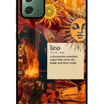 Leo Zodiac Samsung Note 20 Glass Case