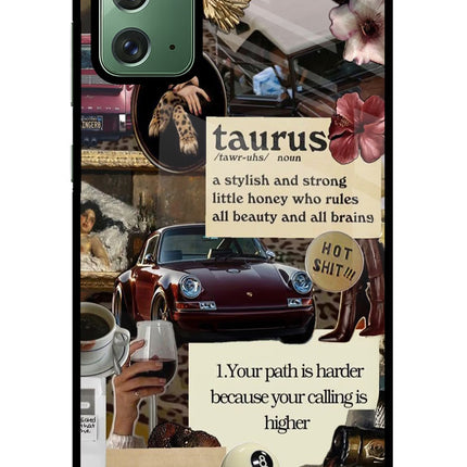Taurus Zodiac Samsung Note 20 Glass Case Back Cover by Casekaro